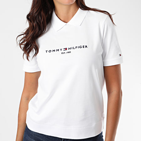 Tommy Hilfiger - Polo Manches Courtes Femme Essential 6702 Blanc