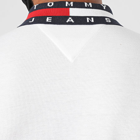 Tommy Jeans - Polo Manches Courtes Flag Neck 6576 Blanc