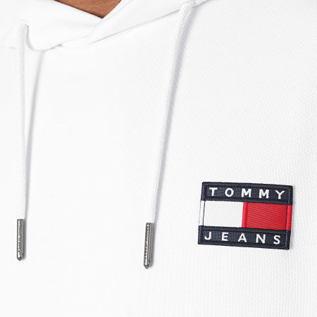 Tommy Jeans - Sweat Capuche Tommy Badge 6593 Blanc