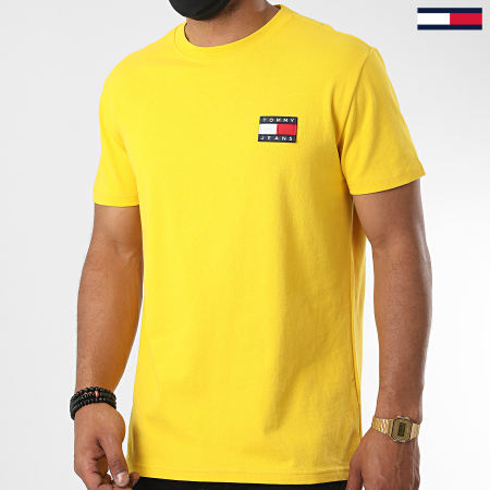 Tommy Jeans - Tee Shirt Tommy Badge 6595 Jaune