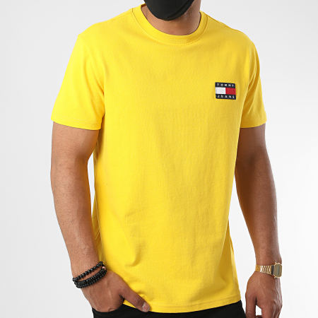 Tommy Jeans - Tee Shirt Tommy Badge 6595 Jaune