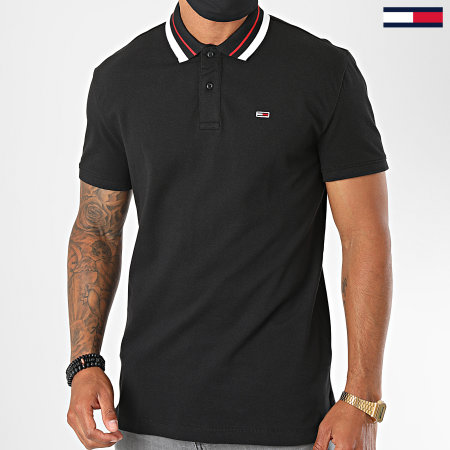 Tommy Jeans - Polo Manches Courtes Classics Tipped 7195 Noir