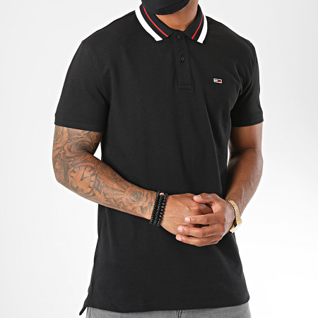 Tommy Jeans - Polo Manches Courtes Classics Tipped 7195 Noir
