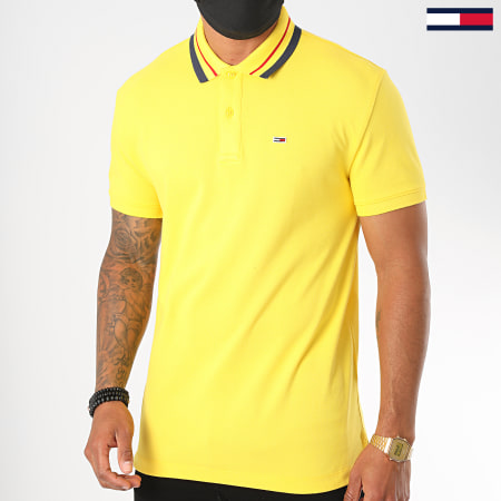 Tommy Jeans - Polo Manches Courtes Classics Tipped 7195 Jaune