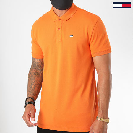Tommy Jeans - Polo Manches Courtes Classics Solid 7196 Orange
