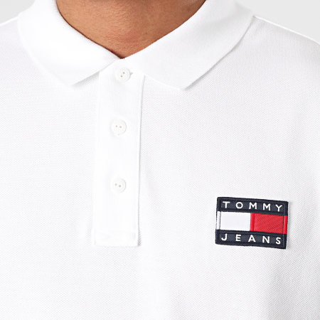 Tommy Jeans - Polo Manches Courtes Tommy Badge 7456 Blanc