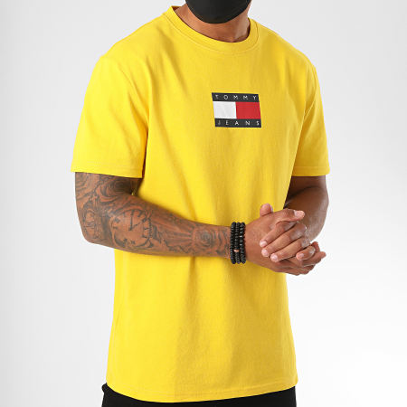 Tommy Jeans - Tee Shirt Small Flag 8351 Jaune