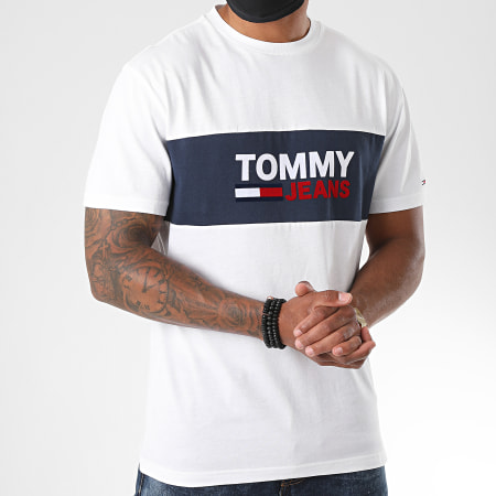 Tommy Jeans - Tee Shirt Pieced Band 8360 Blanc