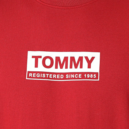 Tommy Jeans - Tee Shirt White Box Logo 8364 Rouge