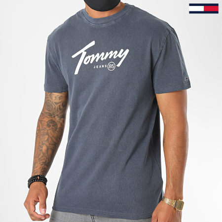 Tommy Jeans - Tee Shirt Handwriting 8471 Bleu Marine