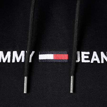 Tommy Jeans - Sweat Capuche Straight Logo 8474 Noir