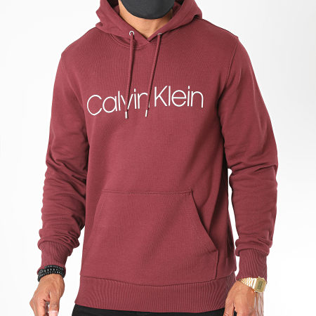 Calvin Klein - Sweat Capuche Cotton Logo 3664 Bordeaux