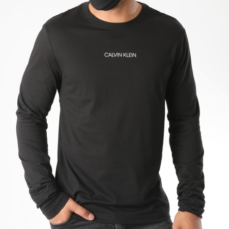Calvin Klein - Tee Shirt Manches Longues Liquid Logo 5646 Noir