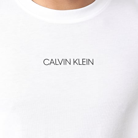 Calvin Klein - Tee Shirt Manches Longues Liquid Logo 5646 Blanc