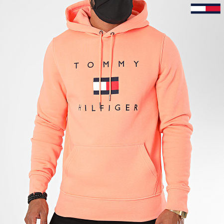 Tommy Hilfiger - Sweat Capuche Tommy Flag 4203 Rose Corail