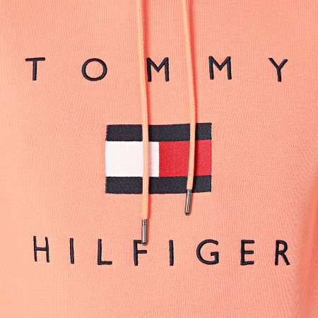 Tommy Hilfiger - Sweat Capuche Tommy Flag 4203 Rose Corail