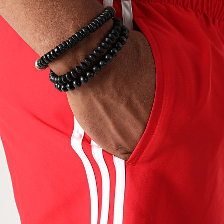Short De Bain 3 Stripe GD9965 Rouge