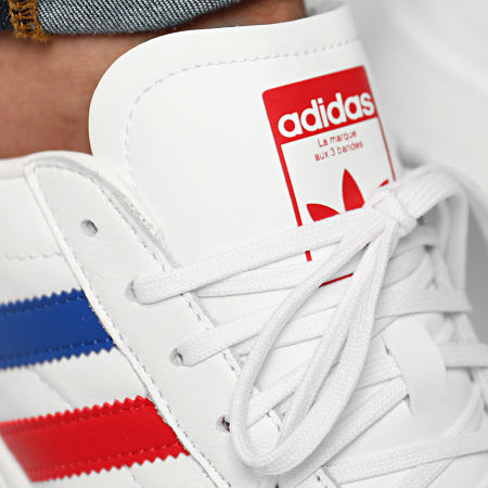 Adidas Originals - Baskets Team Court FW5068 Footwear White Royal Blue Scarlet