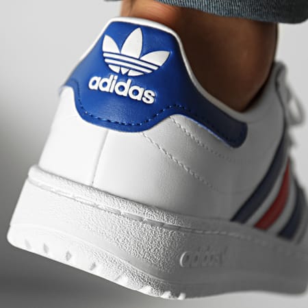Adidas Originals - Baskets Team Court FW5068 Footwear White Royal Blue Scarlet