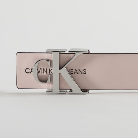 Calvin Klein - Ceinture Femme Cuir Réversible Mono Hardware 6880 Rose Poudré