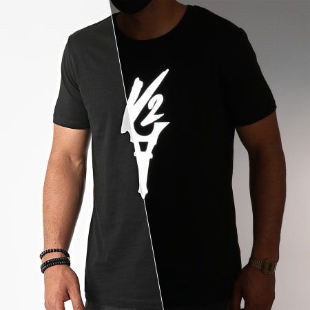 Da Uzi - Tee Shirt Logo Reflective Noir
