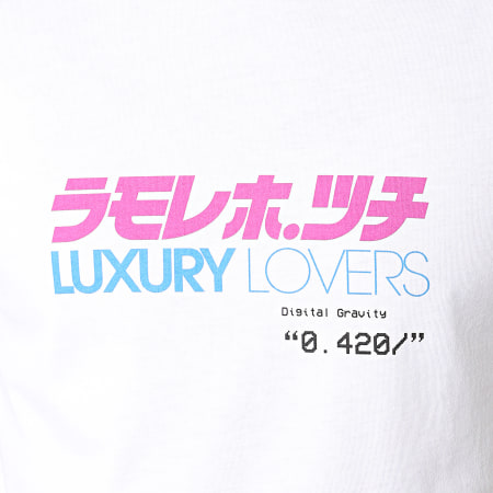 Luxury Lovers - Maglietta Palm Miami Nights Bianco