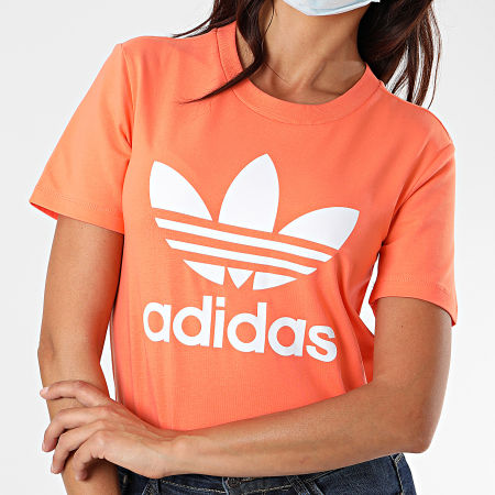 Adidas Originals - Tee Shirt Femme Trefoil FM3295 Orange
