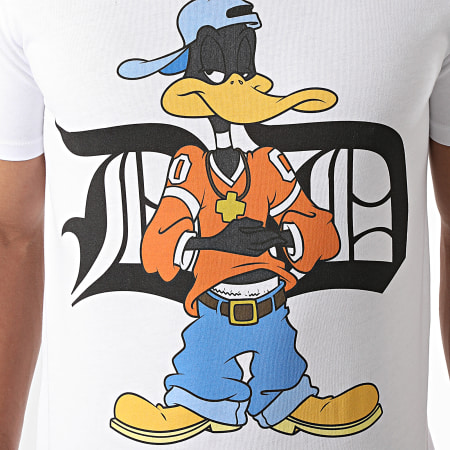 Looney Tunes - Tee Shirt Typo Daffy Blanc