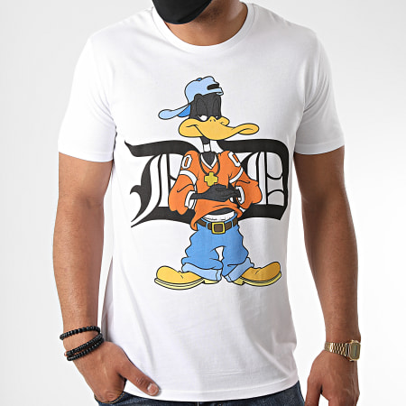Looney Tunes - Tee Shirt Typo Daffy Blanc