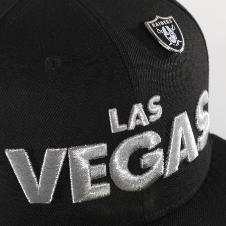 New Era - Casquette Fitted 59Fifty Leather Pin 60068526 Las Vegas Raiders Noir