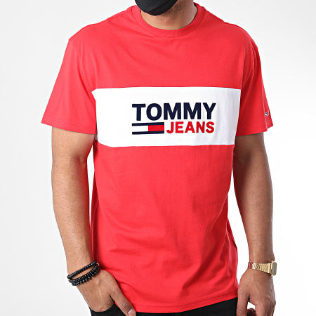 Tommy Jeans - Tee Shirt Pieced Band Logo 8360 Rouge