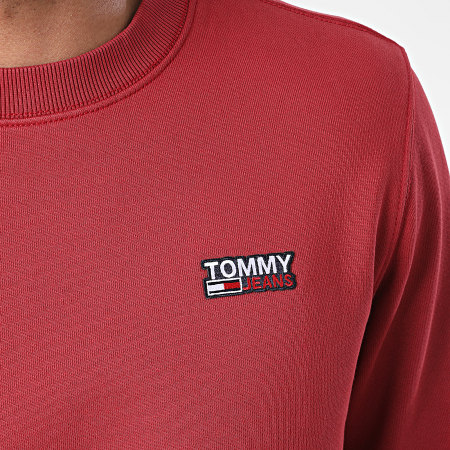 Tommy Jeans - Sweat Crewneck Washed Corp Logo 8413 Bordeaux