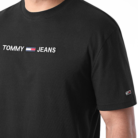 Tommy Jeans - Tee Shirt Straight Logo 8472 Noir