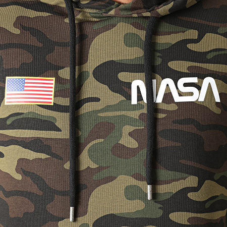 NASA - Sweat Capuche Chest Camo Vert Kaki