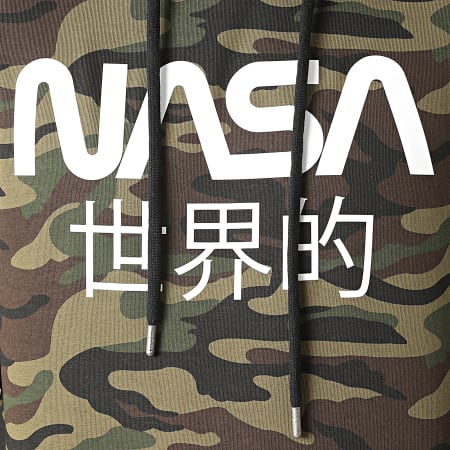 NASA - Sudadera con capucha Japan Camo Verde caqui