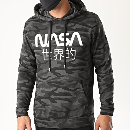 NASA - Sweat Capuche Japan Camo Noir