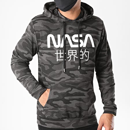 NASA - Sweat Capuche Japan Camo Noir