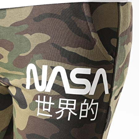 NASA - Pantalón de chándal Japan Camo Verde caqui
