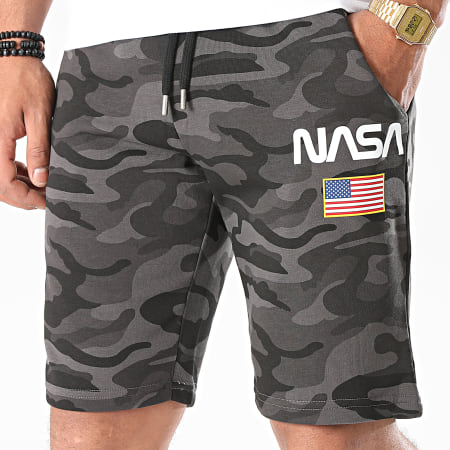 NASA - Pantaloncini da jogging Director Camo Nero