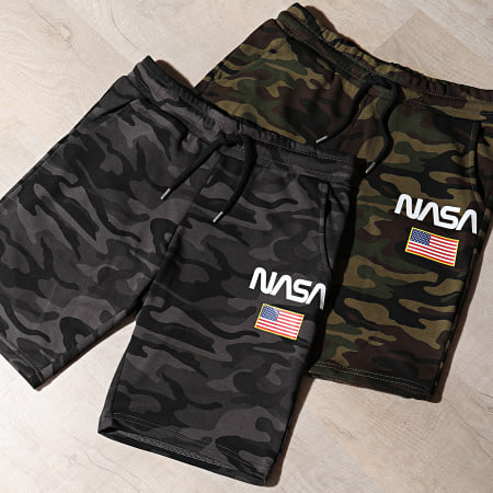 NASA - Director Camo Jogging Shorts Negro