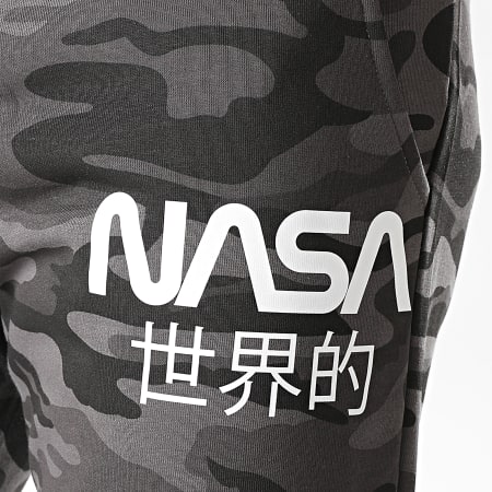 NASA - Pantalón corto Japan Camo Negro