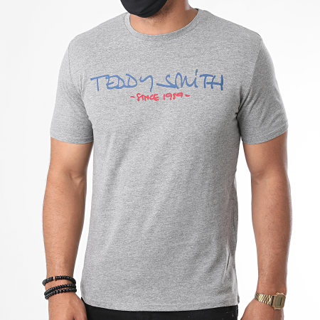 Teddy Smith - Tee Shirt Ticlass Basic Gris Chiné