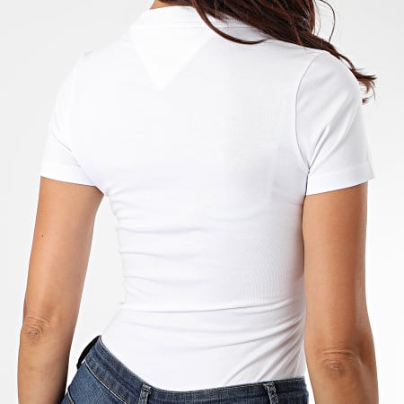 Tommy Jeans - Body Tee Shirt Femme Manches Courtes 8524 Blanc