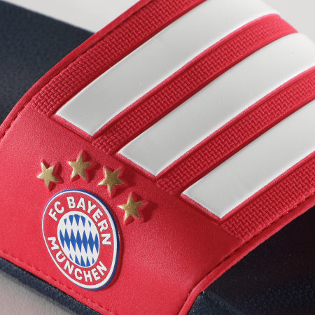 adidas - Claquettes Adilette Shower Bayern Munich FW7076 Bleu Marine Rouge