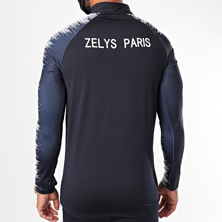Zelys Paris - Ensemble De Survetement A Bandes Ney Bleu Marine Blanc