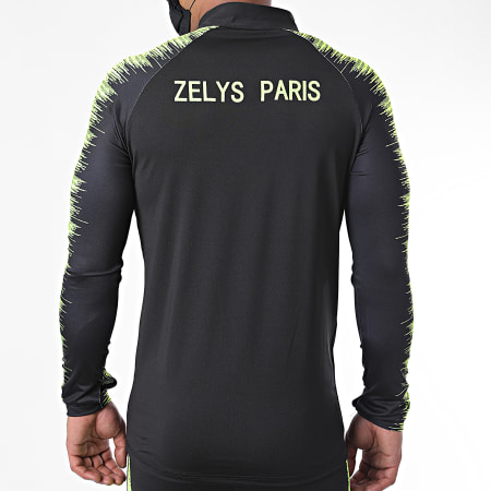 Zelys Paris - Ensemble De Survêtement Ney Noir Jaune Fluo