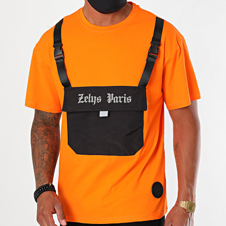 Zelys Paris - Tee Shirt Poche Snoop Orange Réfléchissant