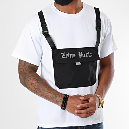 Zelys Paris - Tee Shirt Poche Snoop Blanc Réfléchissant