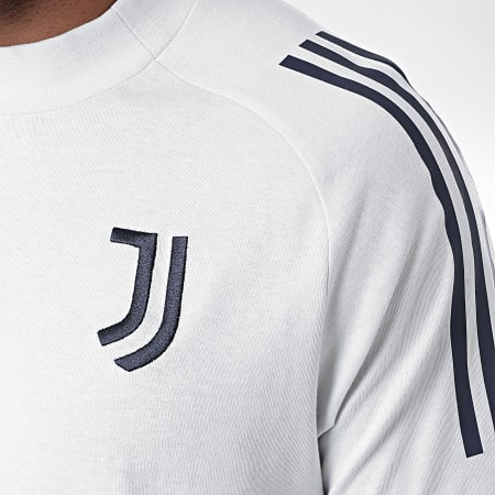 Adidas Performance - Tee Shirt A Bandes Juventus FR4264 Gris Clair