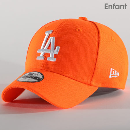 New Era - Casquette Enfant 9Forty League Essential Neon 12381025 Los Angeles Dodgers Orange Fluo